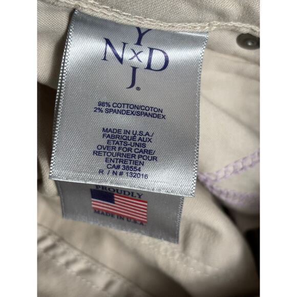 NYDJ Ankle Jeans Womens Size 6P Beige Straight Leg Stretch Denim Mid Rise - Picture 4 of 9